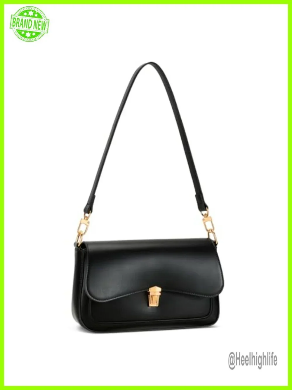 Faux Leather Mini Hobo Handbag with Detachable Chain Strap